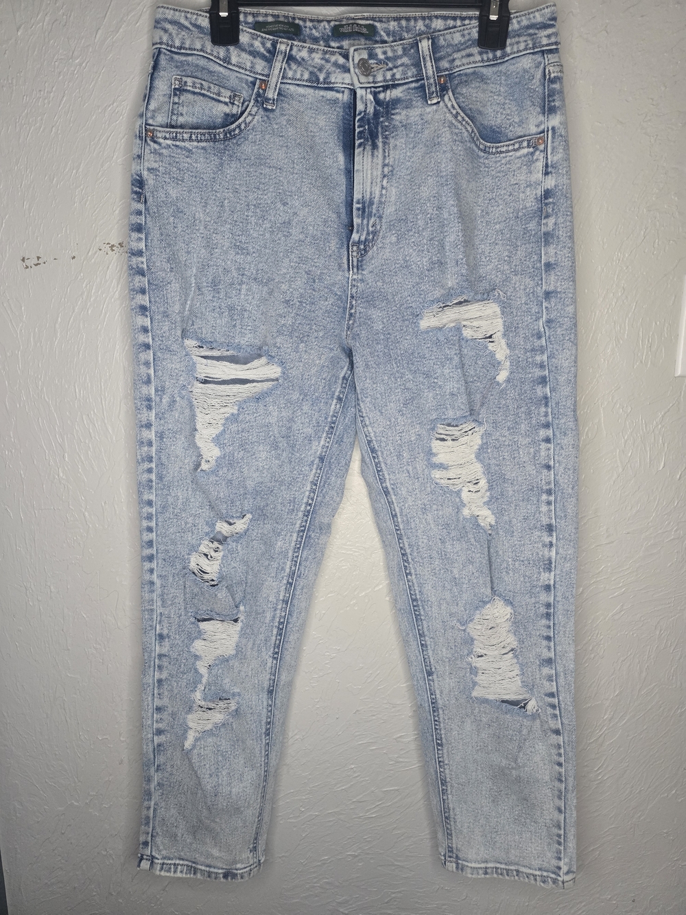 Wild Fable Womens Distressed Sz 12 Blue Jeans Y2K Streetwear